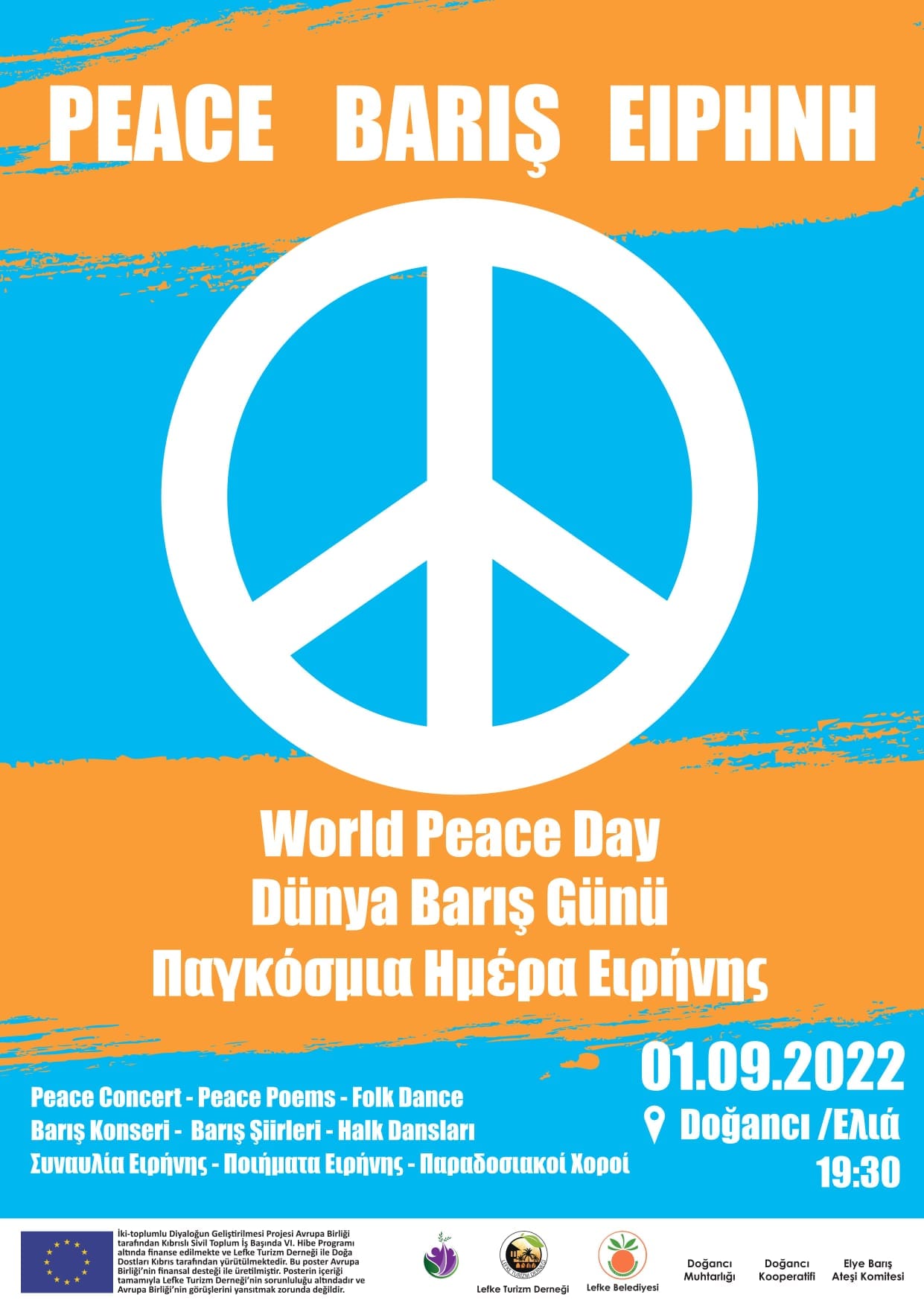 Lefke Turizm Derneği’nden 1 Eylül Dünya Barış Günü Etkinliği…