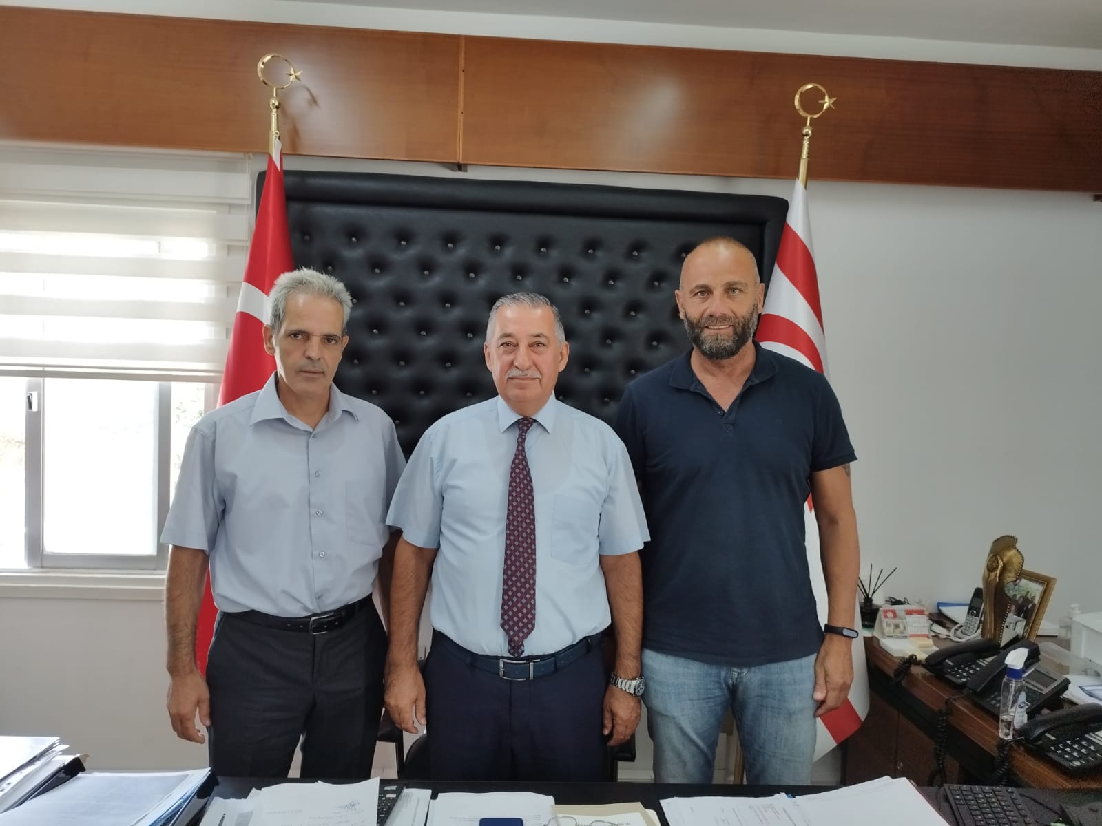 MİK Başkanı Halil Üresin ile EL-SEN Başkan ve Genel Sekreteri Kıb-Tek’e yakıt alımını görüştü