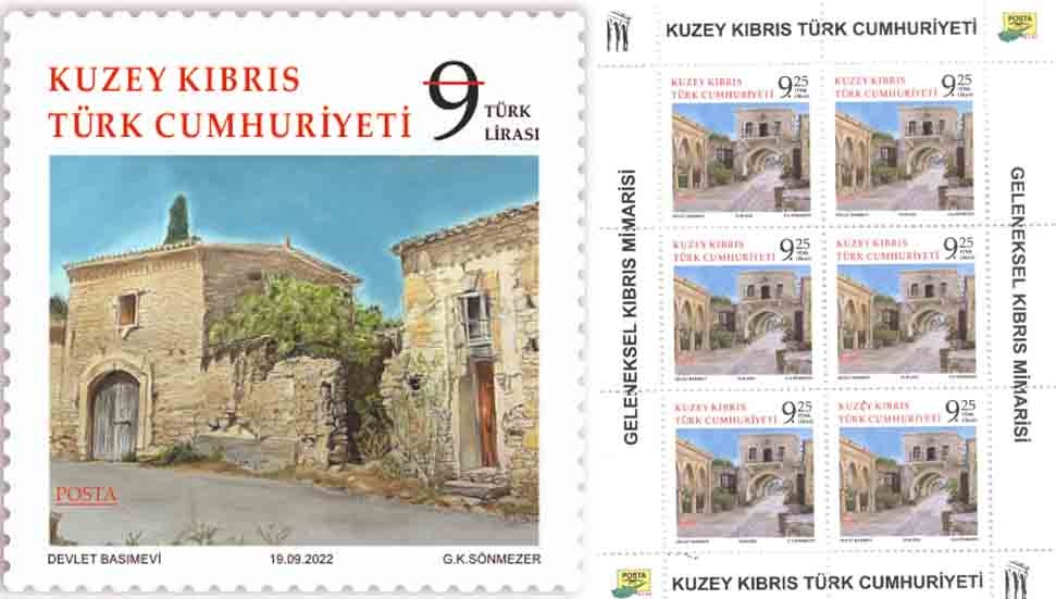 Posta Dairesi “Geleneksel Kıbrıs Mimarisi” konulu pul serisi ve ilk gün zarfı çıkardı