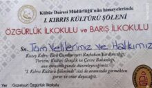 Özgürlük ve Barış ilkokullarından Kıbrıs Kültür Şöleni