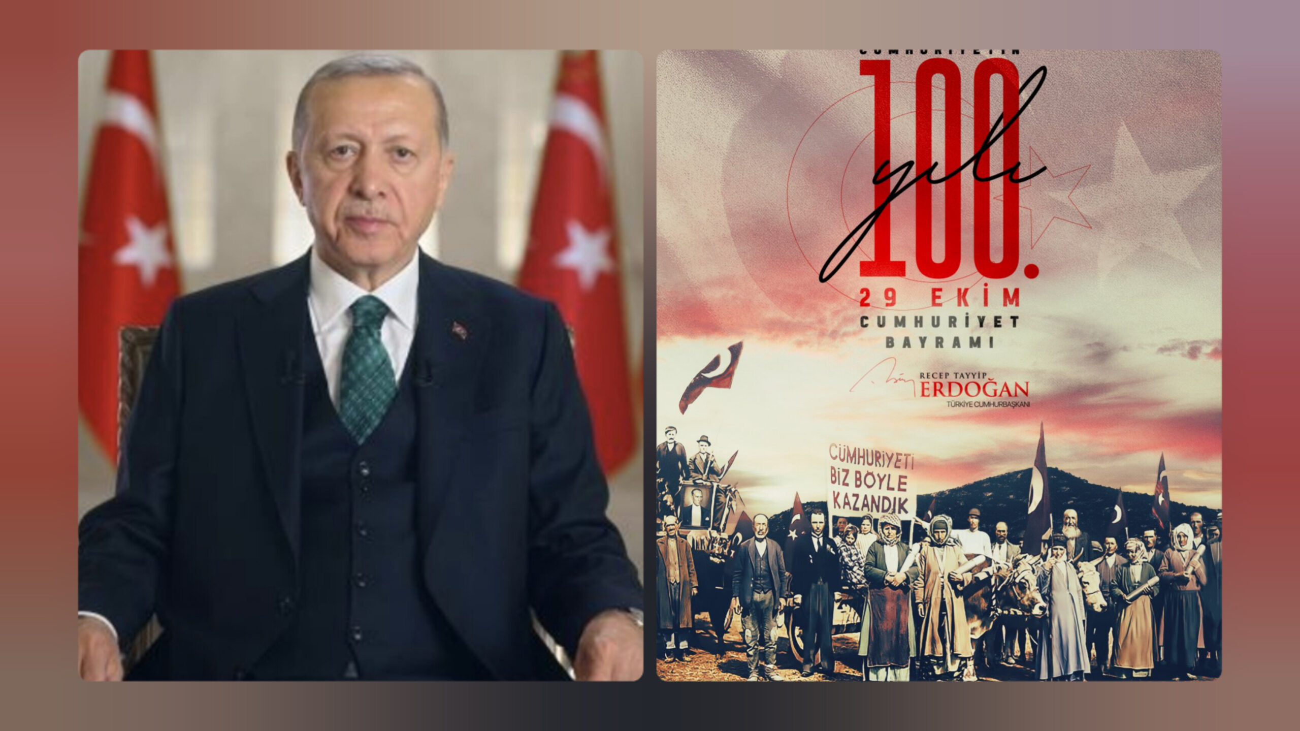 TC Cumhurbaşkanı Erdoğan’dan 100. yıl mesajı