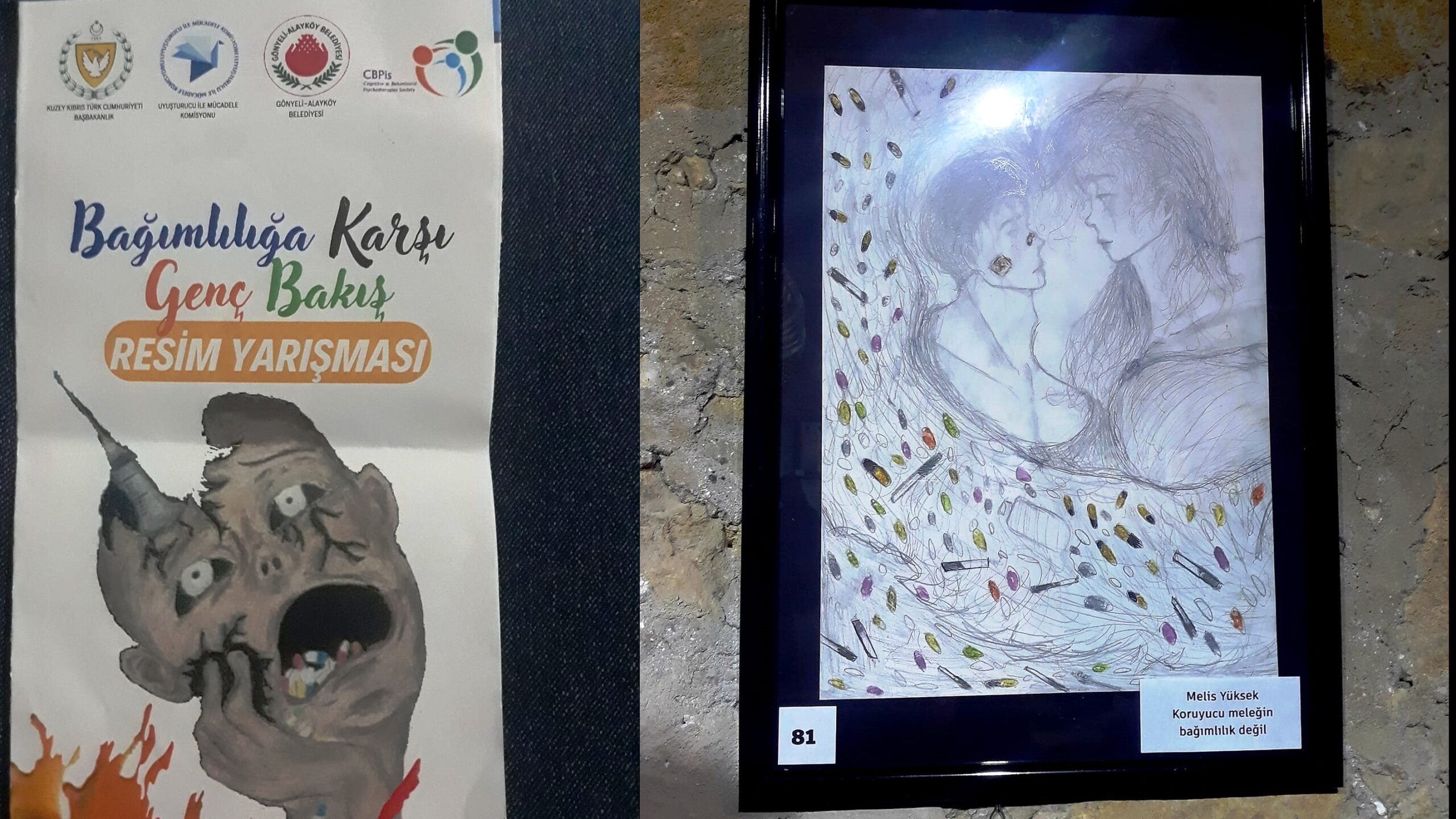 “Bağımlılığa Karşı Genç Bakış” resim yarışmasında ödüller verildi, yarışmaya katılan resimlerden oluşan sergi Başbakan Üstel tarafından açıldı
