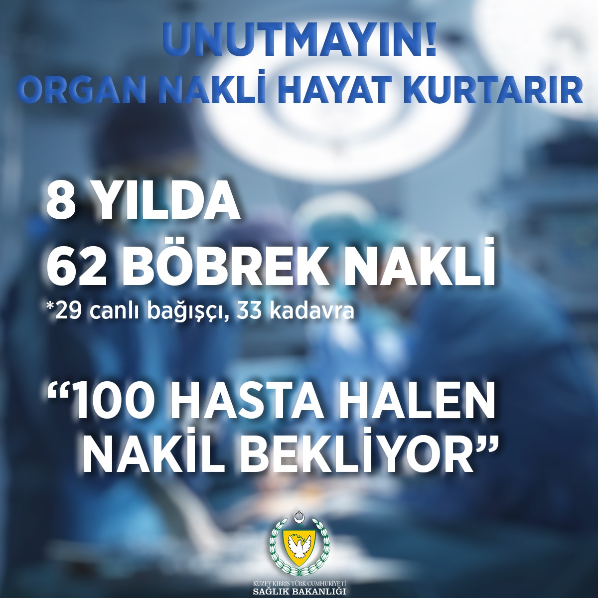 Dr. Burhan Nalbantoğlu Hastanesi’nde iki başaralı böbrek nakli operasyonu daha yapıldı