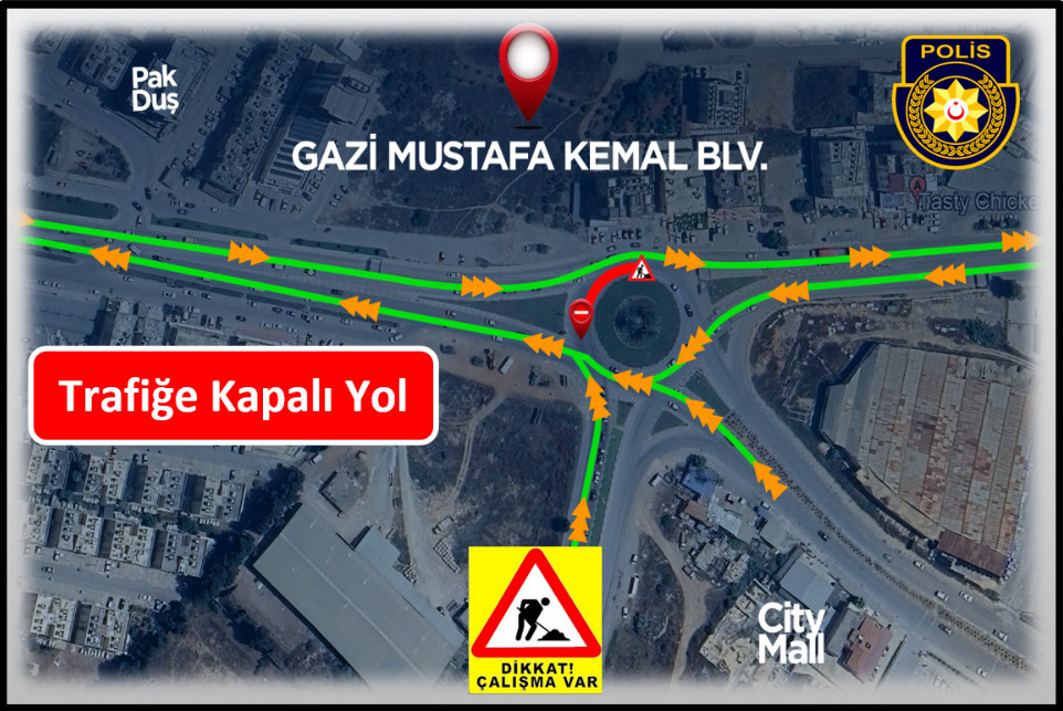 Polisten sürücülere uyarı:Gazimağusa’da Gazi Mustafa Kemal Bulvarı üzerinde yol çalışması yapılacak – BRTK