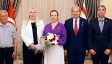 Cumhurbaşkanı Ersin Tatar ve eşi Sibel Tatar, Limasollular Derneği Yönetim Kurulu’nu kabul etti