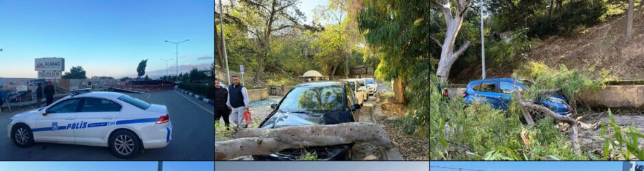 Soğuk ve kuvvetli fırtına etkili oluyor..Elverişsiz hava koşulları bazı bölgelerde zarara da neden oldu