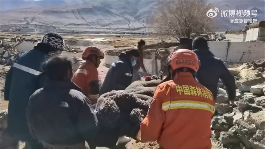 Tibet’te meydana gelen 6,8 büyüklüğündeki depremde 126 kişi öldü