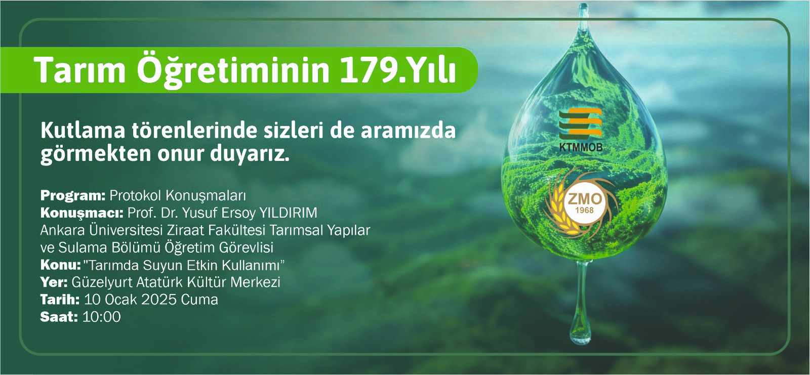 Güzelyurt’ta “Tarımda Suyun Etkin Kullanımı” konferansı